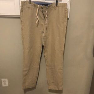 Banana Republic khaki linen pants excellent condition